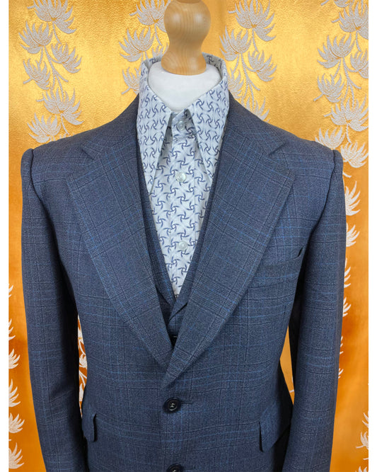 Vintage 1970’s Men’s Three Piece Flared Suit by Alexandre