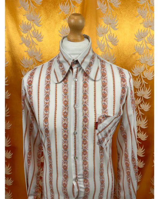 Vintage 1960’s 1970’s Beagle Collar Psychedelic Shirt