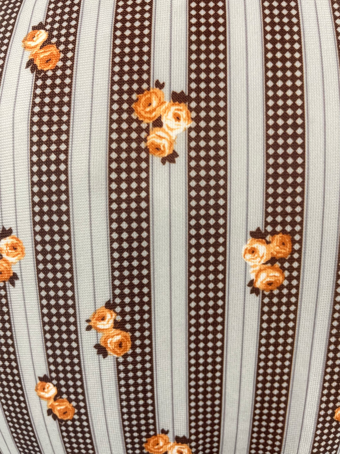 Vintage 1970’s Brown Floral Dagger Collar Shirt