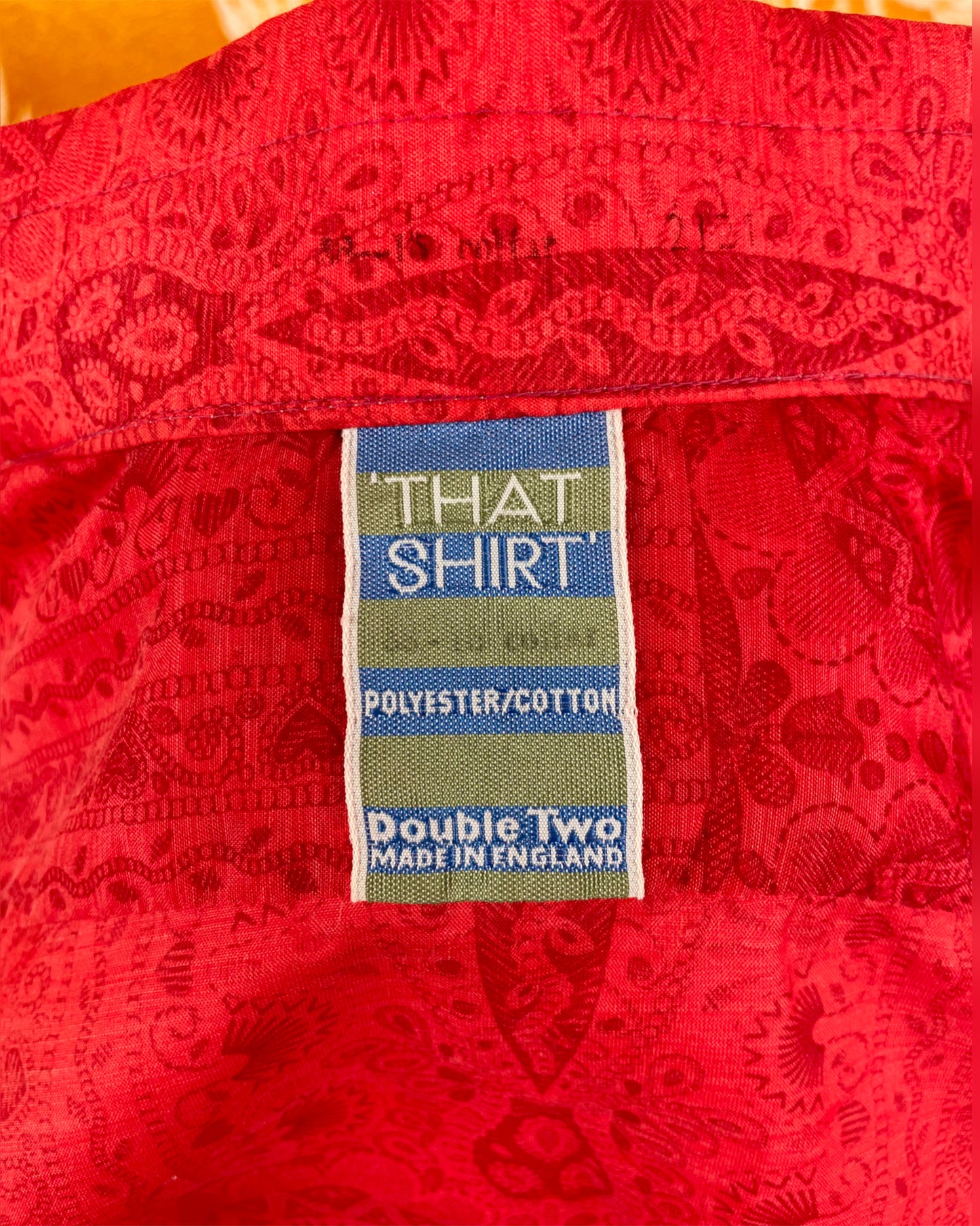 1960’s 1970’s Red Paisley Psychedelic Shirt by Double Two