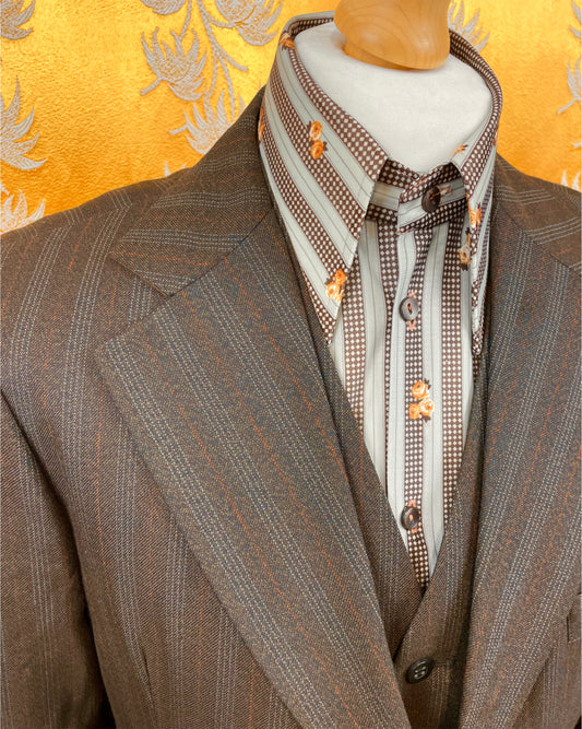 Vintage 1970’s Brown Two Piece Suit by Alexandre