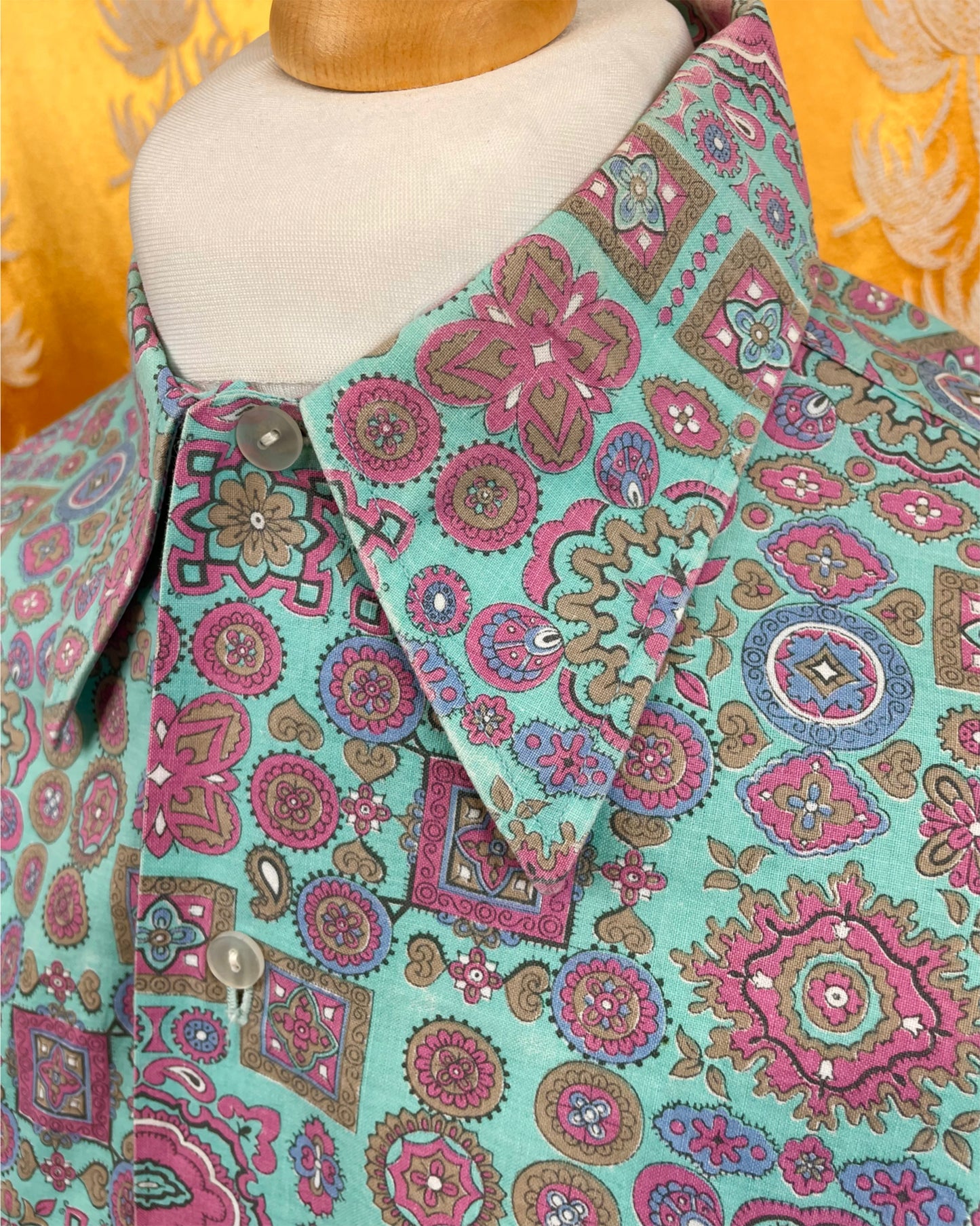 Vintage 1960’s 1970’s Psychedelic Dagger Collar Shirt by Jatex