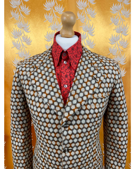Vintage 1960’s 1970’s Deadstock Psychedelic Mod Blazer by Keller & Fey