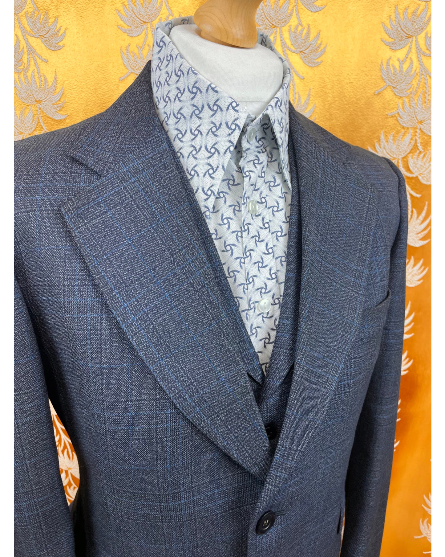 Vintage 1970’s Men’s Three Piece Flared Suit by Alexandre