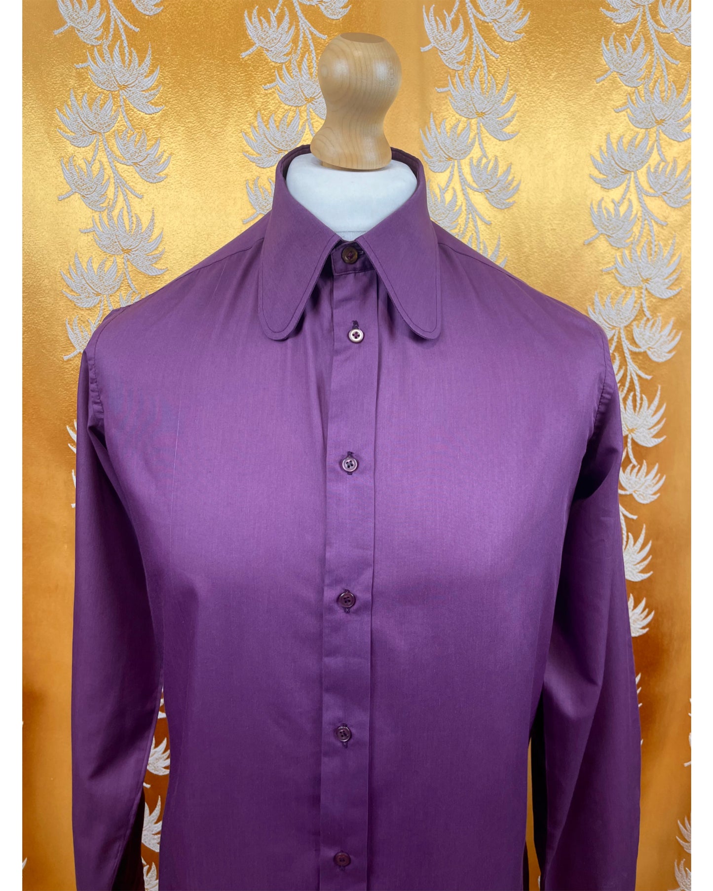 Vintage 1960’s Purple Beagle Collar Shirt by Mr Harry