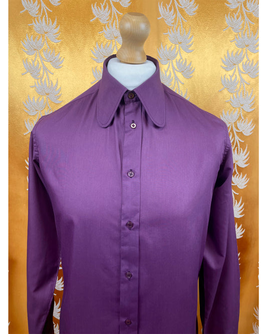 Vintage 1960’s Purple Beagle Collar Shirt by Mr Harry
