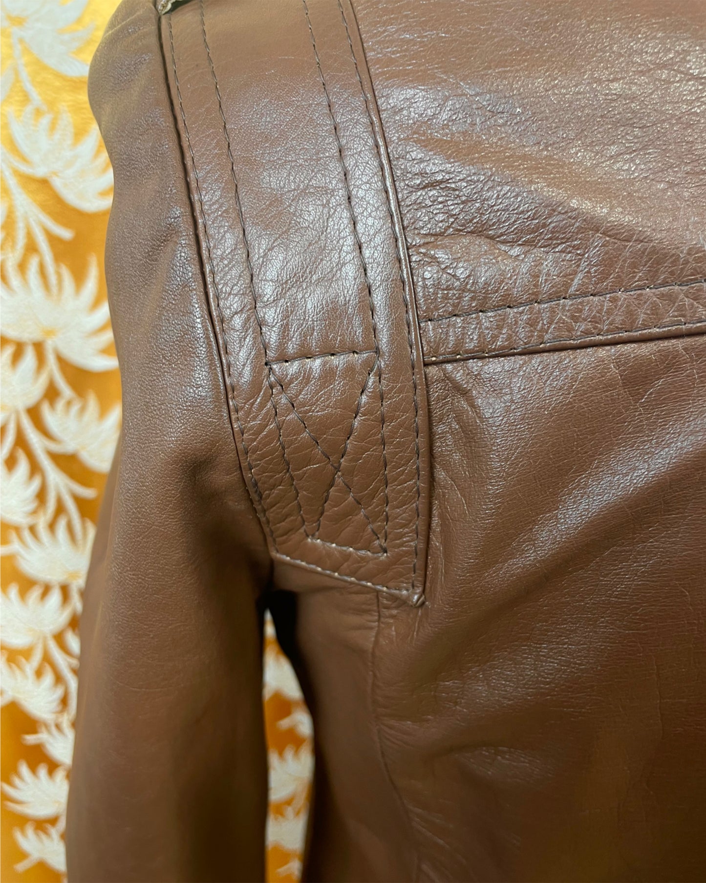 Vintage 1970’s Dagger Collar Leather Jacket by Echt Leder