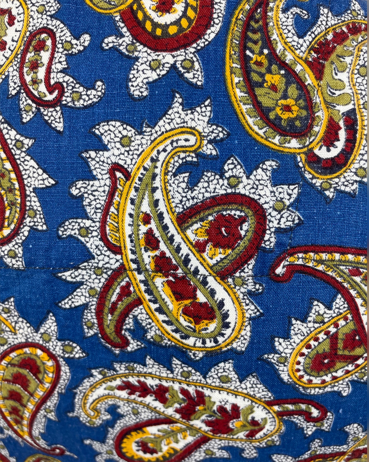 Vintage 1960’s 1970’s Blue Paisley Button Down Psychedelic Shirt by Denby Dale