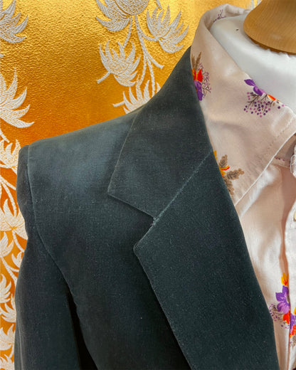 Vintage 1960’s Green Double Breasted Deadstock Velvet Blazer by RiteRhode