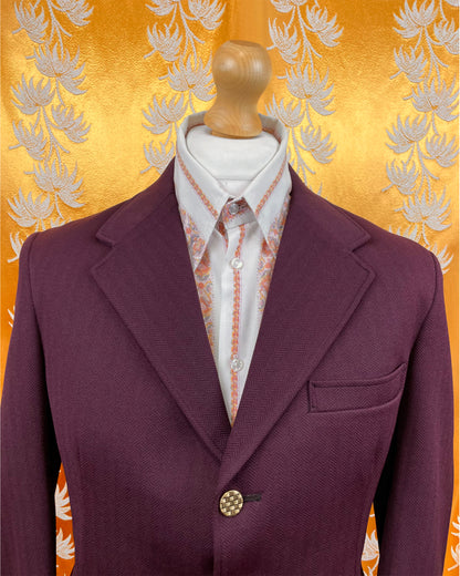 Vintage 1970’s Purple Crimplene Jacket by Kenwear