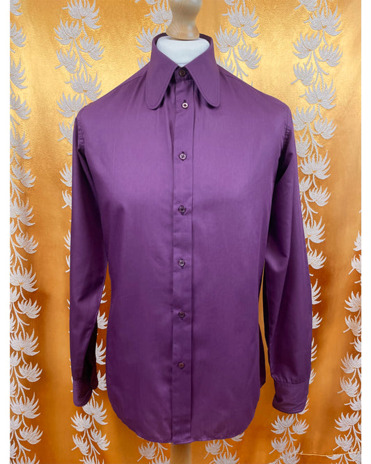 Vintage 1960’s Purple Beagle Collar Shirt by Mr Harry