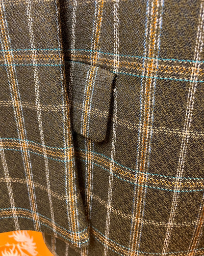 Vintage 1960’s 1970’s Green Plaid Blazer by David Little