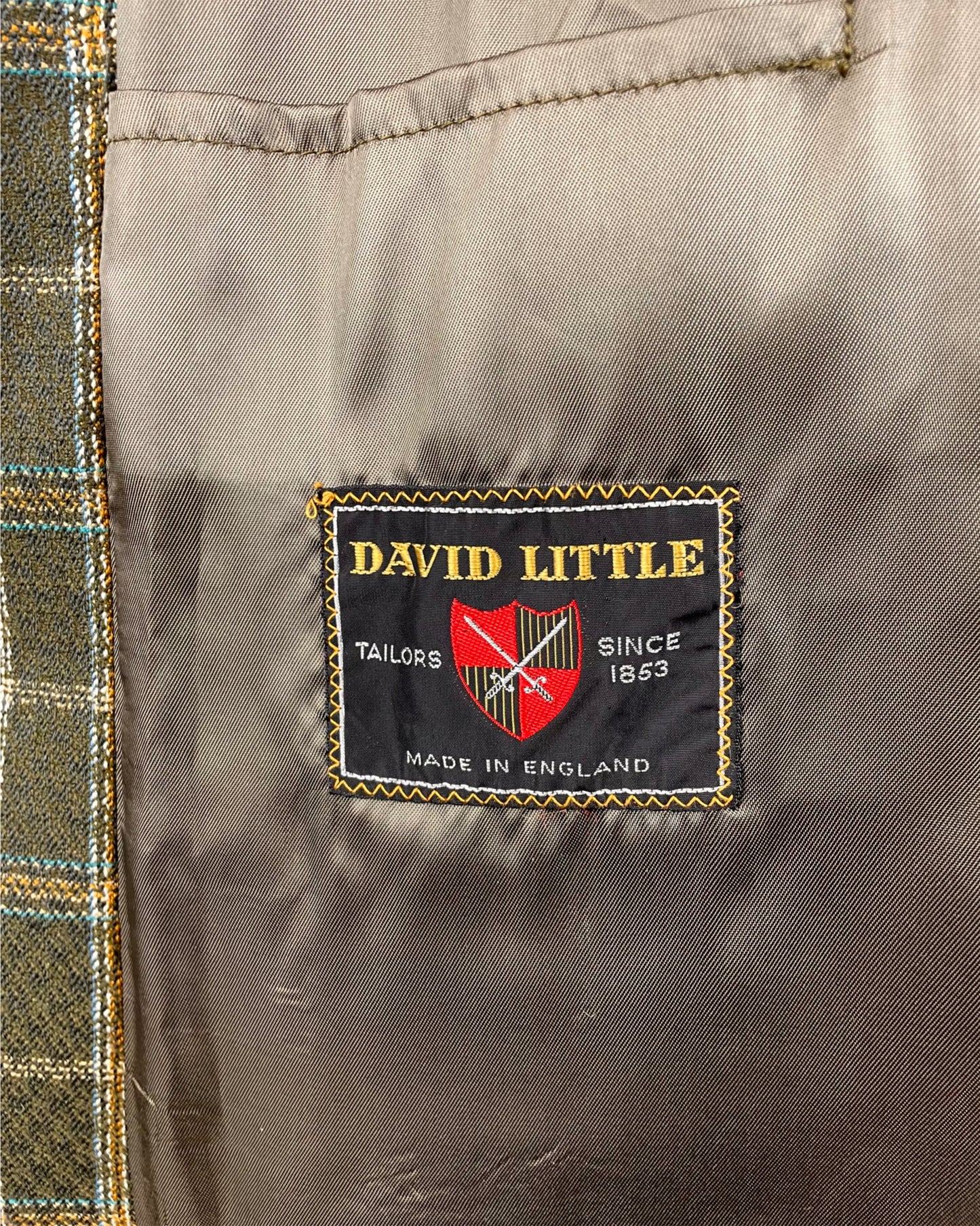 Vintage 1960’s 1970’s Green Plaid Blazer by David Little