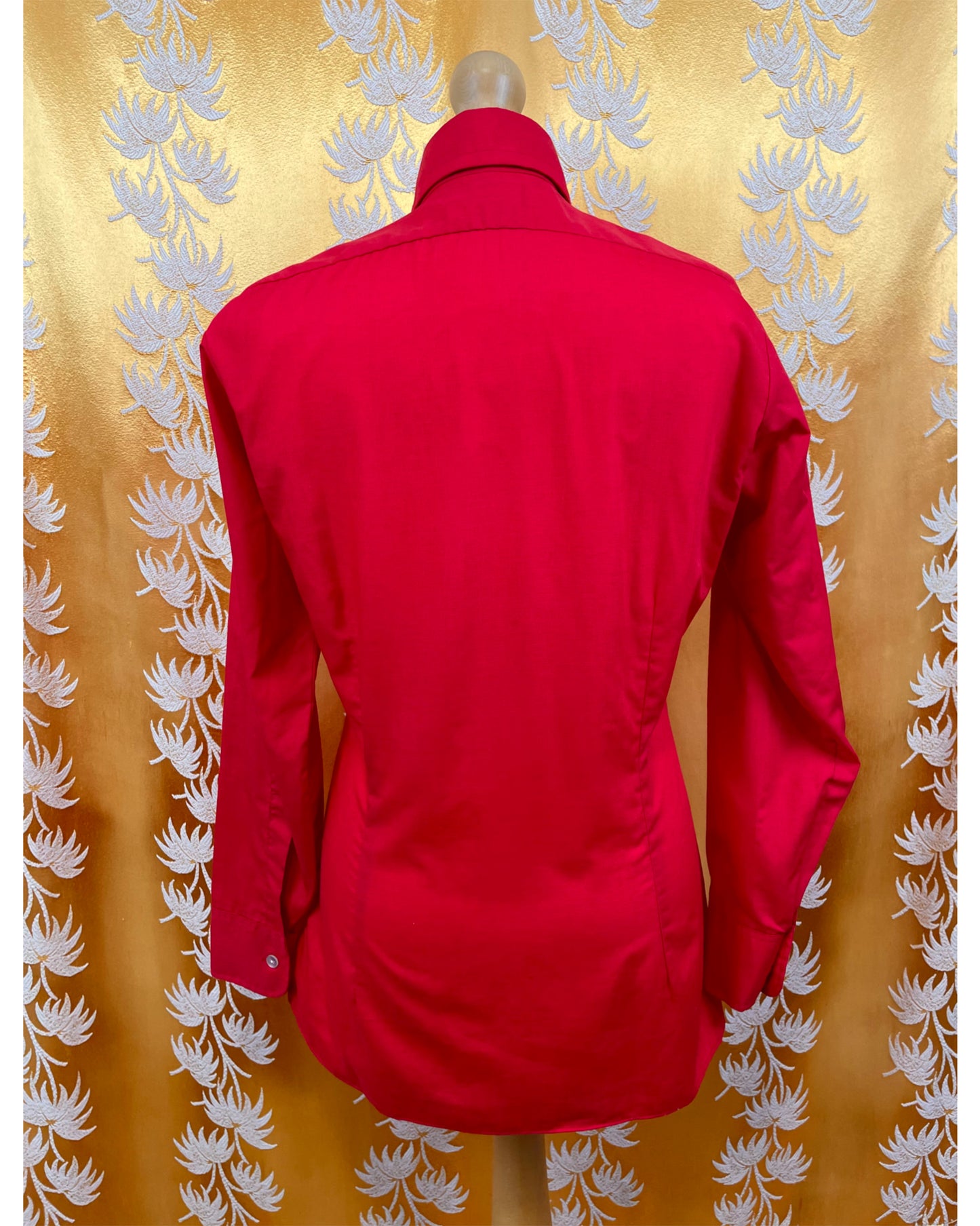 Vintage 1960’s 1970’s Red Dagger Collar Shirt by Brutus