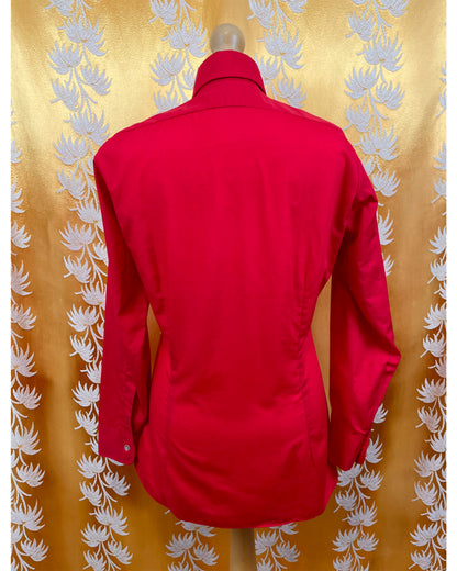 Vintage 1960’s 1970’s Red Dagger Collar Shirt by Brutus