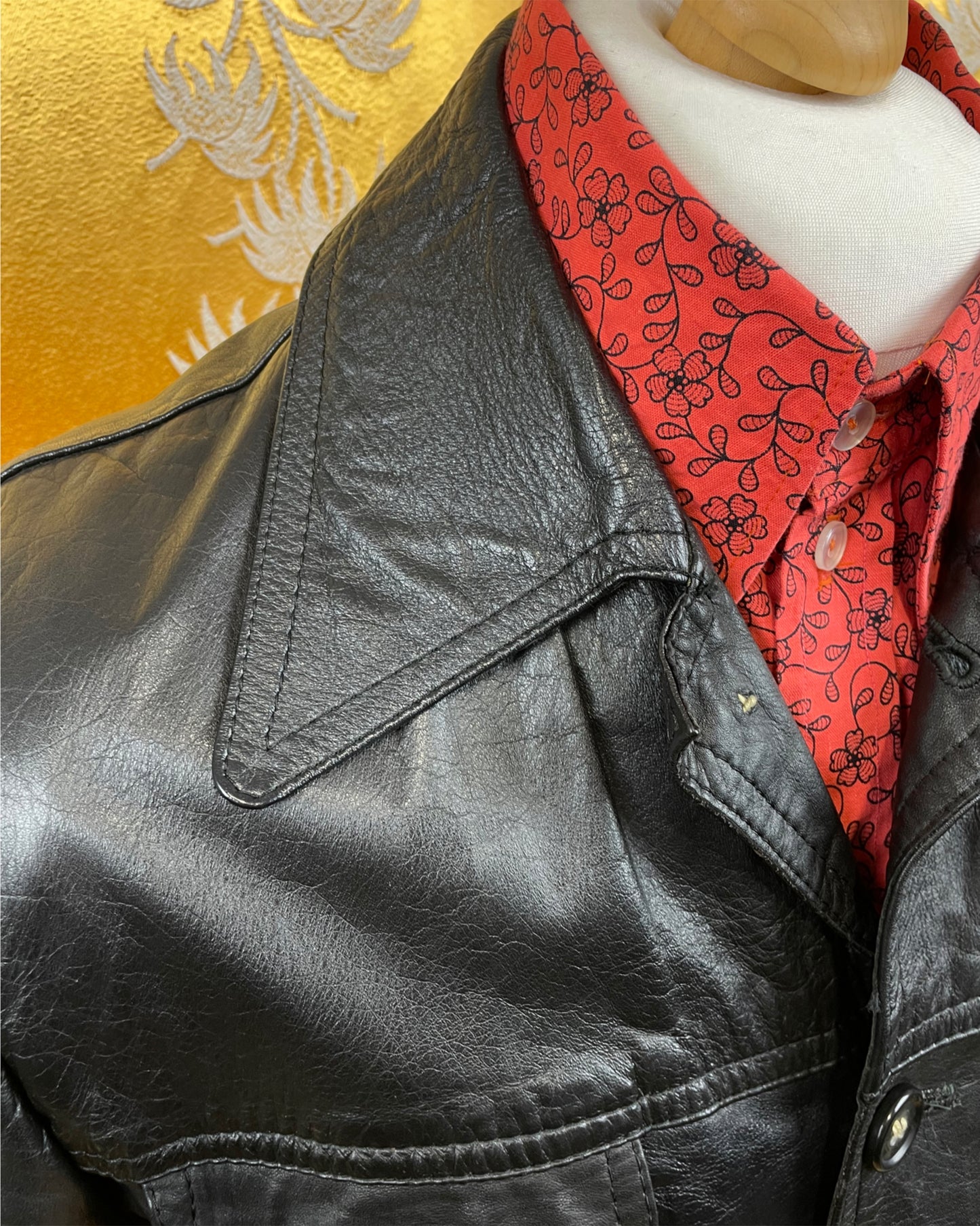 Vintage 1960’s 1970’s Black Leather Jacket