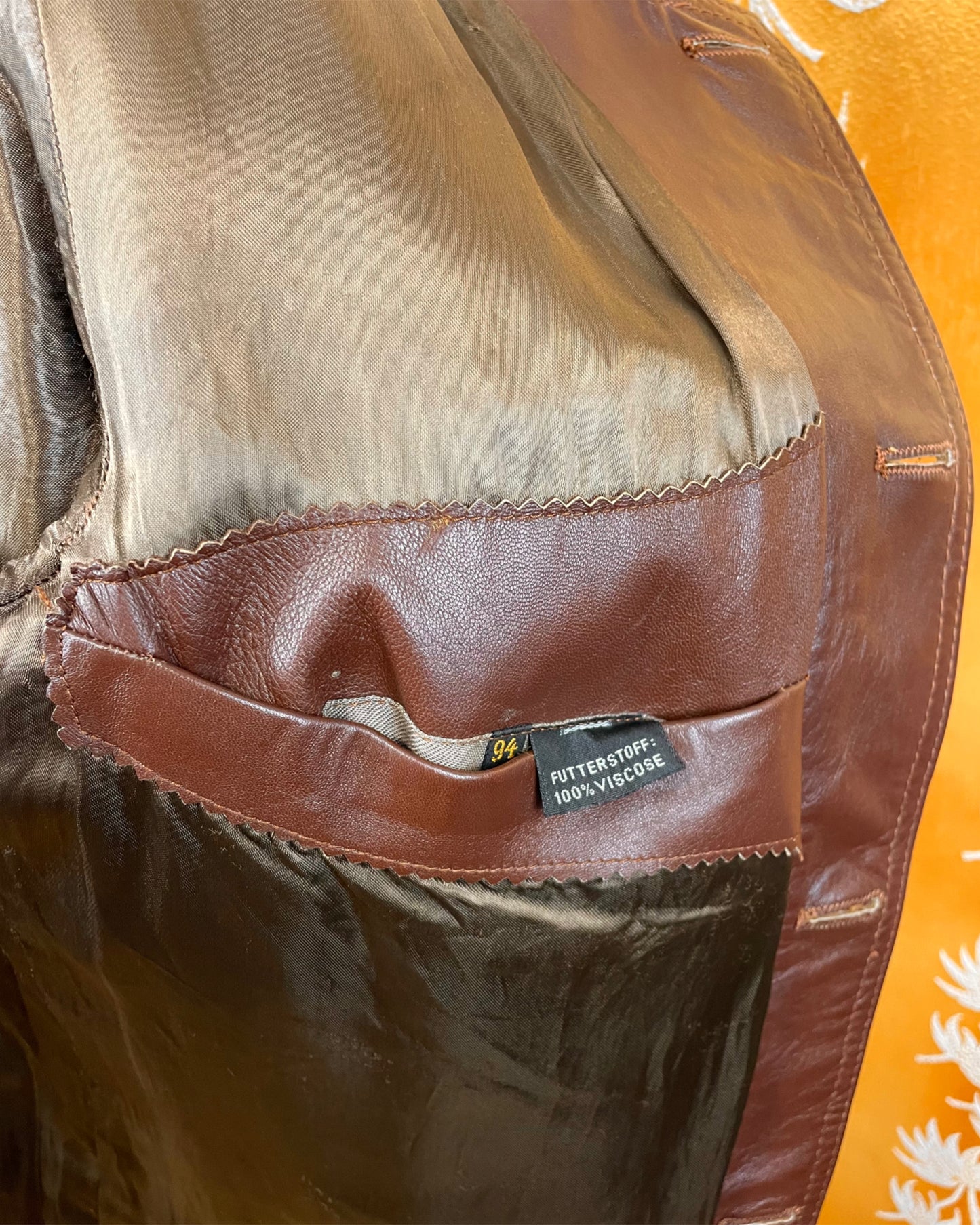 Vintage 1960’s 1970’s Dagger Collar Leather Jacket