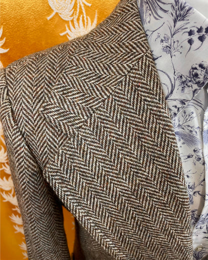 Vintage 1960’s 1970’s Herringbone Tweed Style Blazer by Lord John