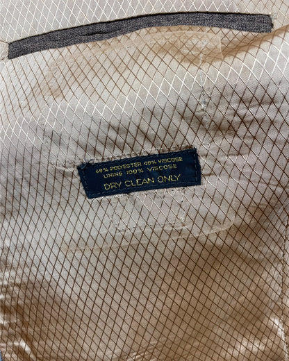 Vintage 1960’s 1970’s Brown/Blue Pinstripe Three Piece Flared Suit