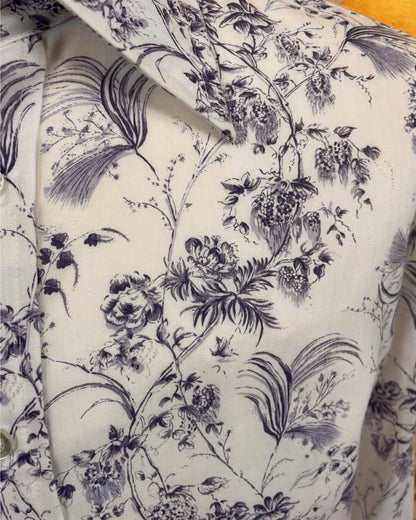 Vintage 1960’s 1970’s Dagger Collar Floral Shirt by Jaytex