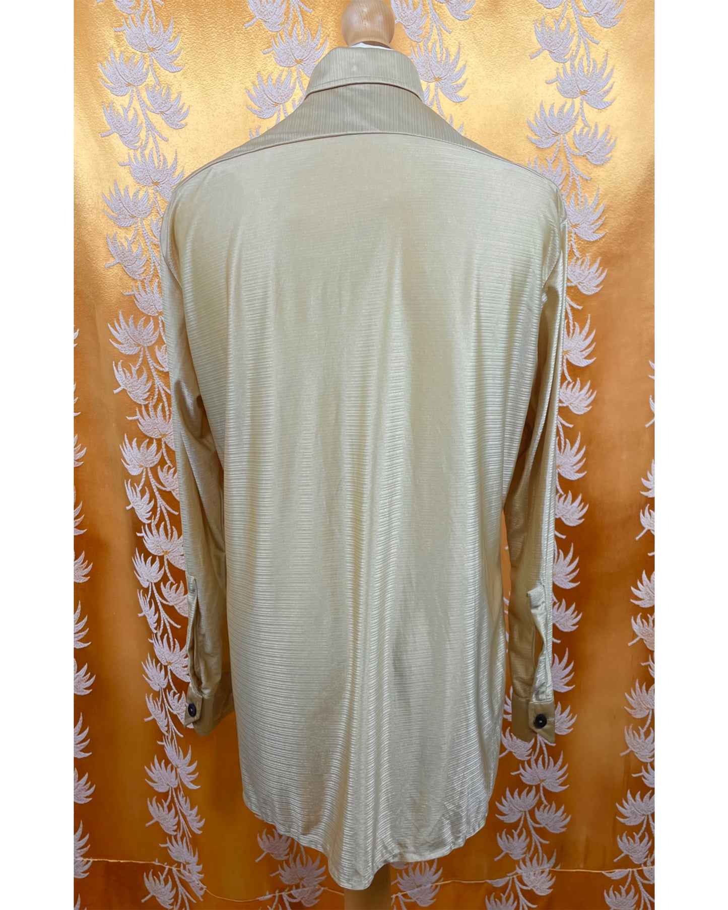 Vintage 1960’s 1970’s Gold Beagle Collar Shirt by Terrow