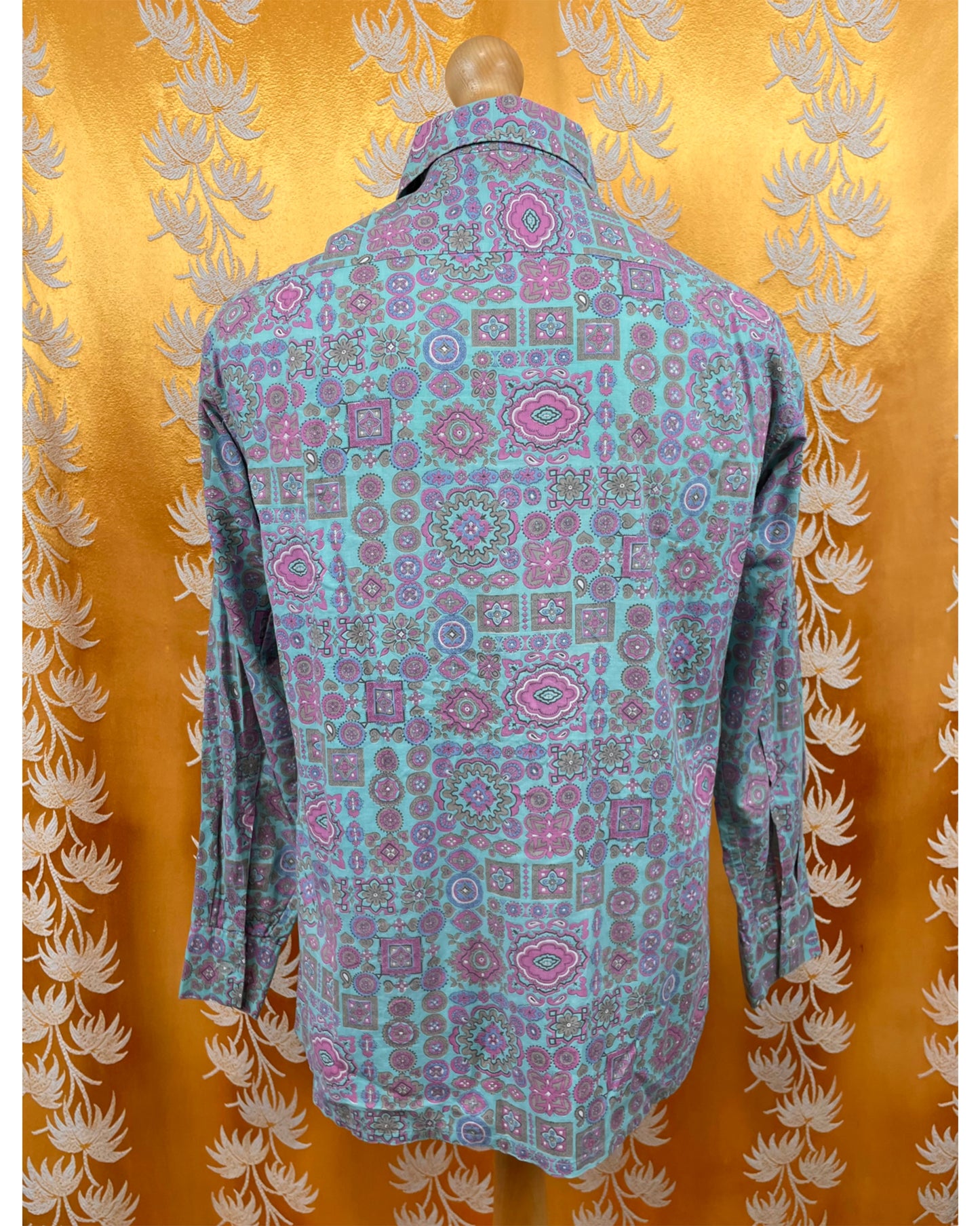 Vintage 1960’s 1970’s Psychedelic Dagger Collar Shirt by Jatex