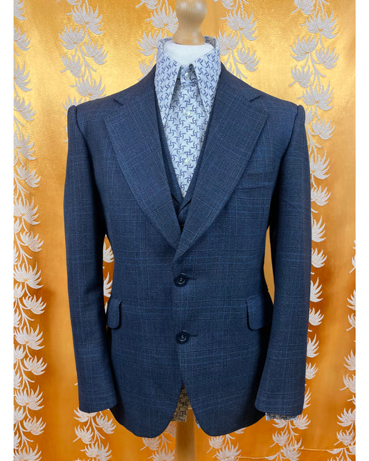 Vintage 1970’s Men’s Three Piece Flared Suit by Alexandre