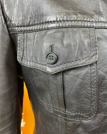 Vintage 1960’s 1970’s Black Leather Jacket