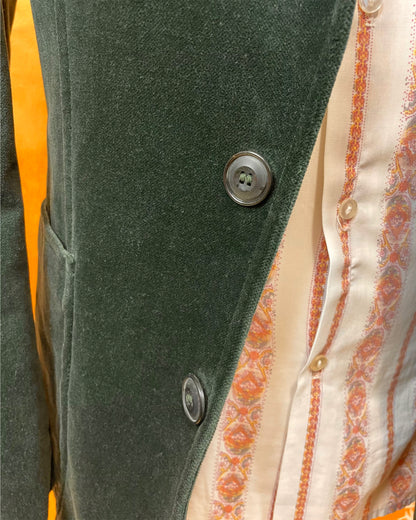 Vintage 1960’s 1970’s Green Velvet Blazer by Kleiderwerk