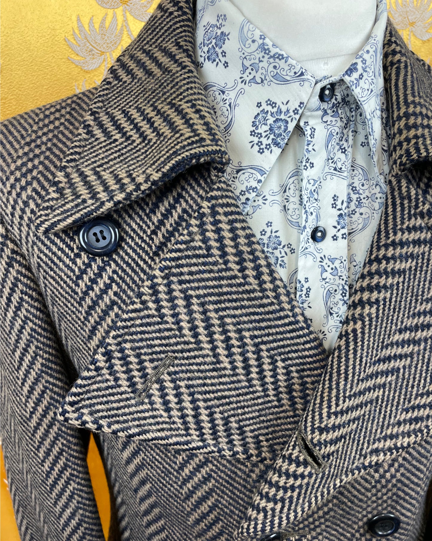 Vintage 1960’s 1970’s Deadstock Mens Wool Trench Coat by Maier