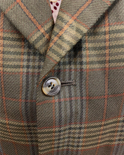 Vintage 1960’s 1970’s Three Button Plaid Blazer by Golden Seal