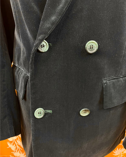 Vintage 1960’s Green Double Breasted Deadstock Velvet Blazer by RiteRhode