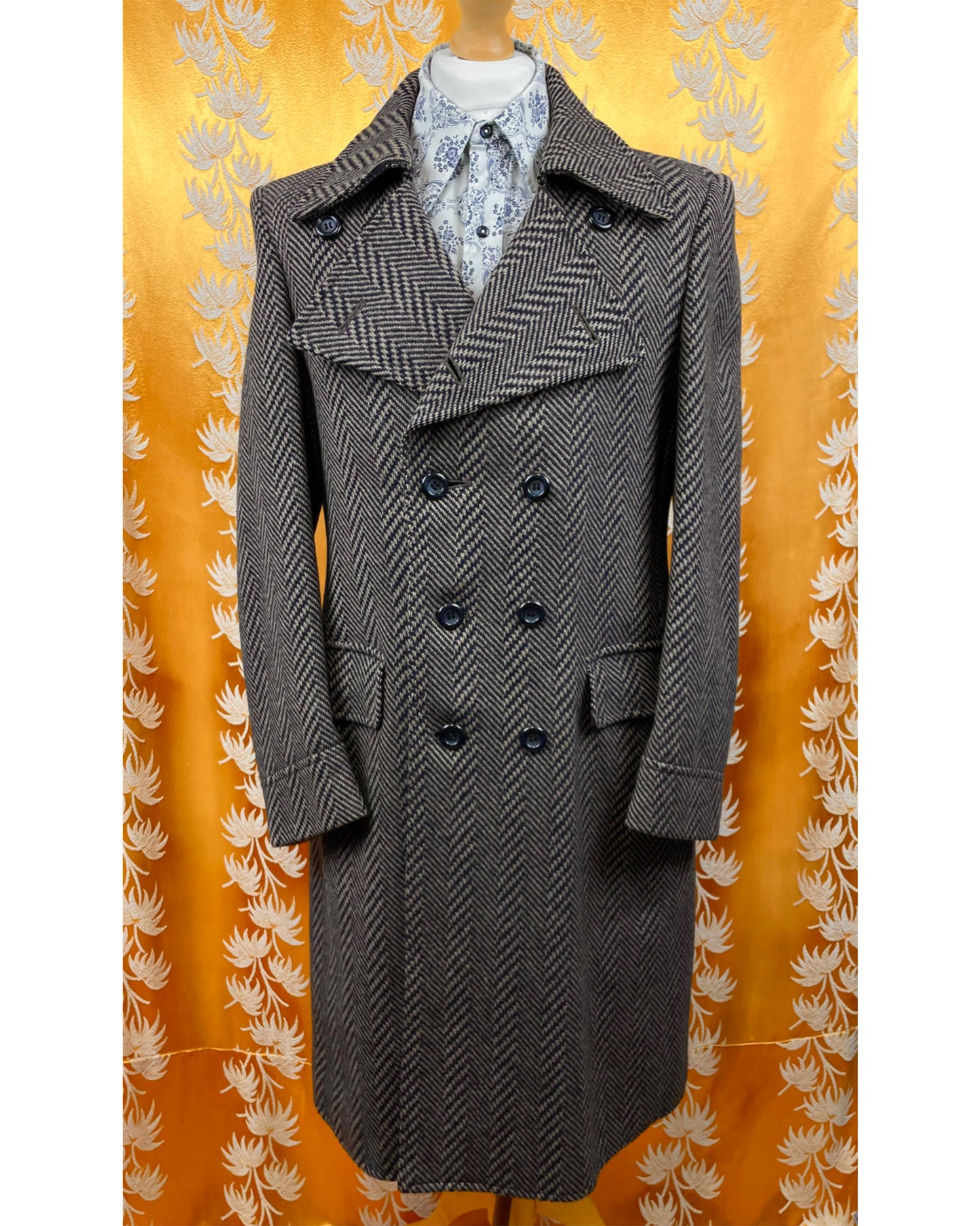 Vintage 1960’s 1970’s Deadstock Mens Wool Trench Coat by Maier