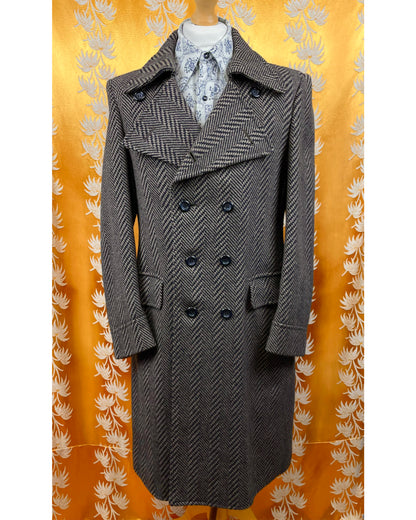 Vintage 1960’s 1970’s Deadstock Mens Wool Trench Coat by Maier