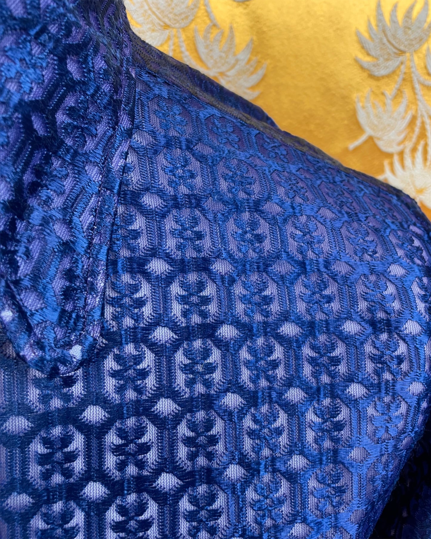 Vintage 1960’s 1970’s Blue Beagle Collar Psychedelic Shirt