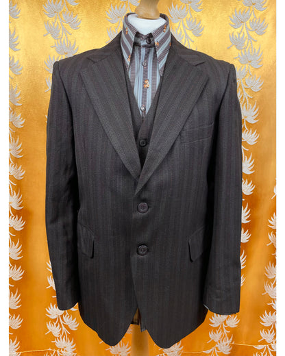 Vintage 1970’s Brown Two Piece Suit by Alexandre