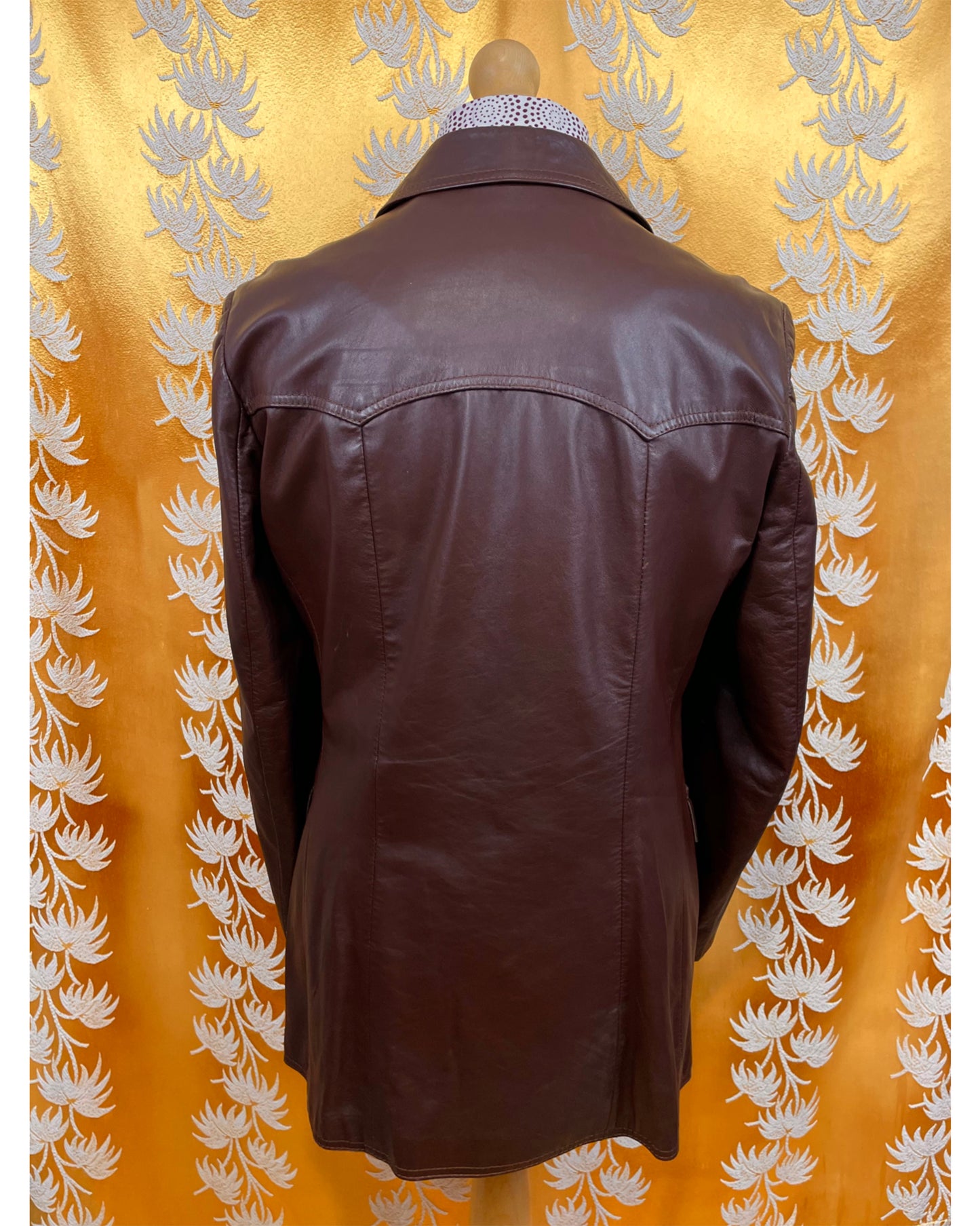 Vintage 1960’s 1970’s Dagger Collar Leather Jacket