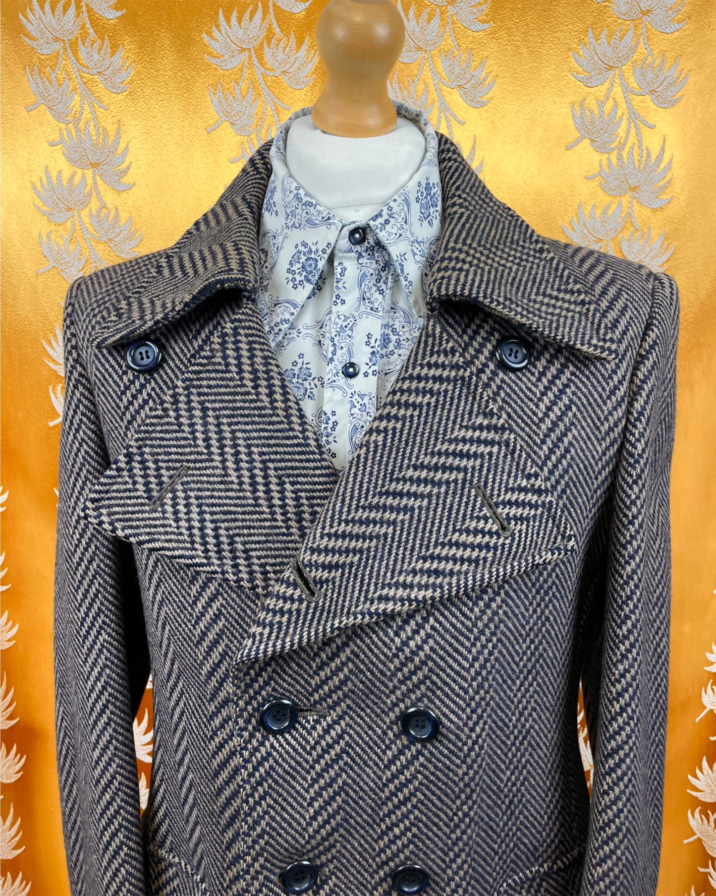 Vintage 1960’s 1970’s Deadstock Mens Wool Trench Coat by Maier