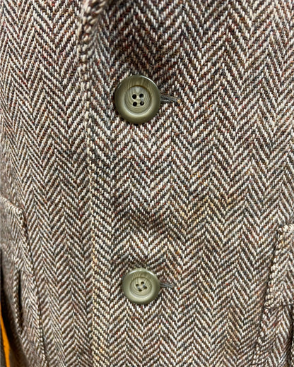 Vintage 1960’s 1970’s Herringbone Tweed Style Blazer by Lord John