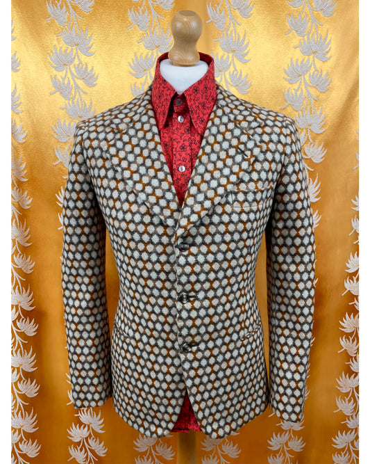 Vintage 1960’s 1970’s Deadstock Psychedelic Mod Blazer by Keller & Fey