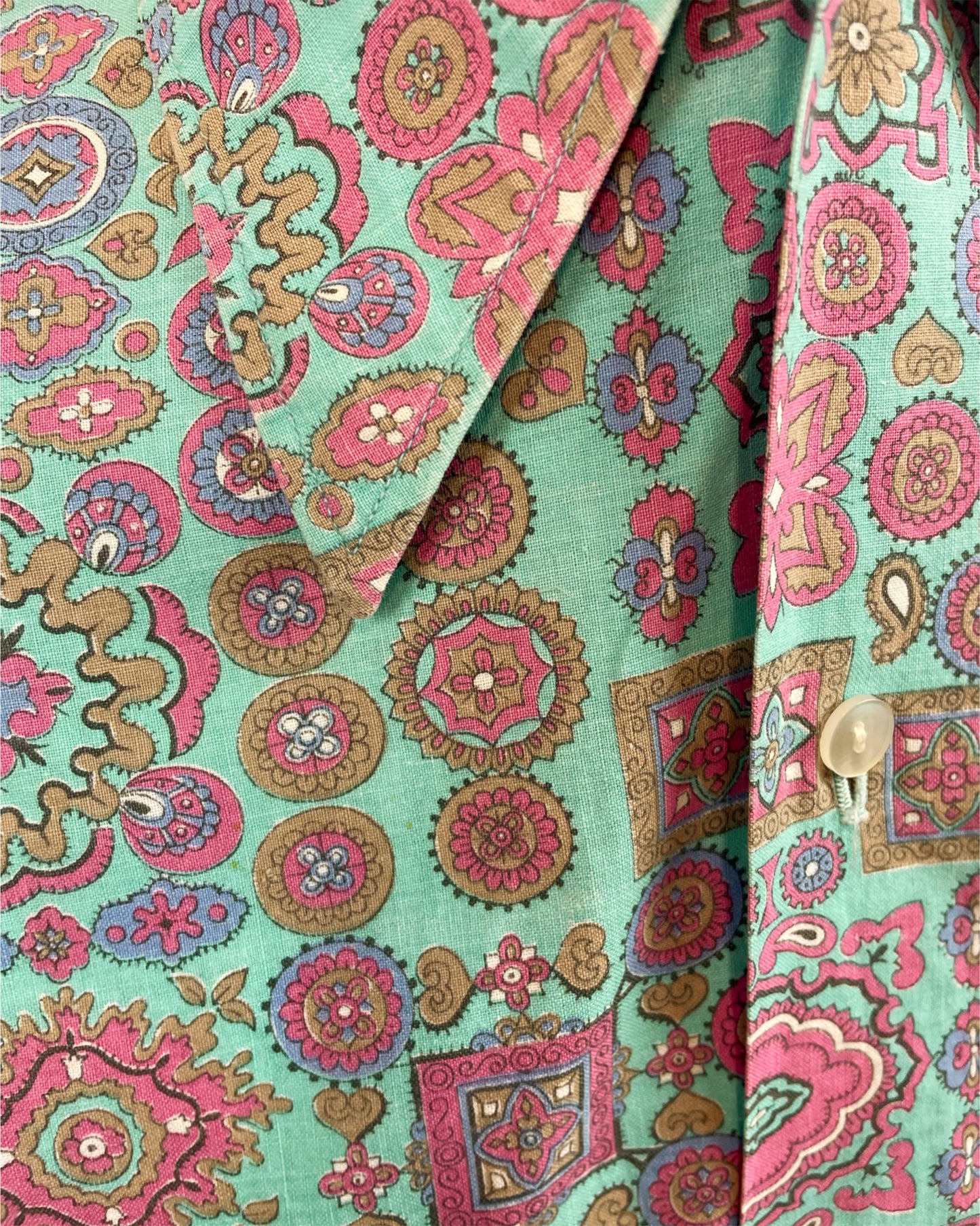 Vintage 1960’s 1970’s Psychedelic Dagger Collar Shirt by Jatex