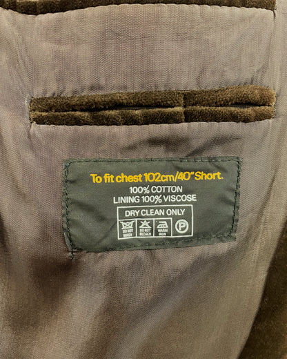 Vintage 1960’s 1970’s Brown Velvet Flared Two Piece Suit