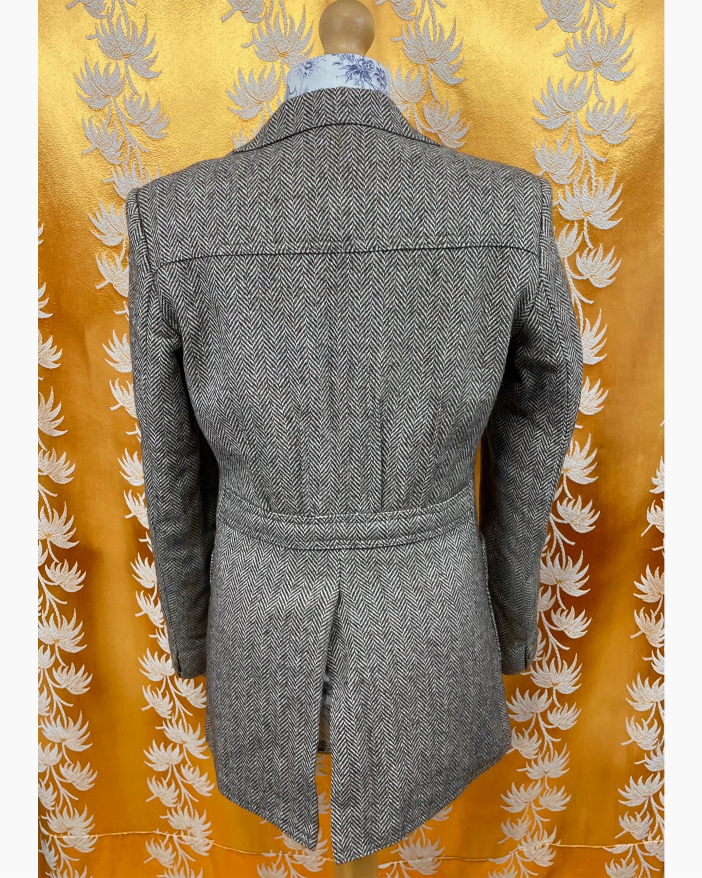 Vintage 1960’s 1970’s Herringbone Tweed Style Blazer by Lord John