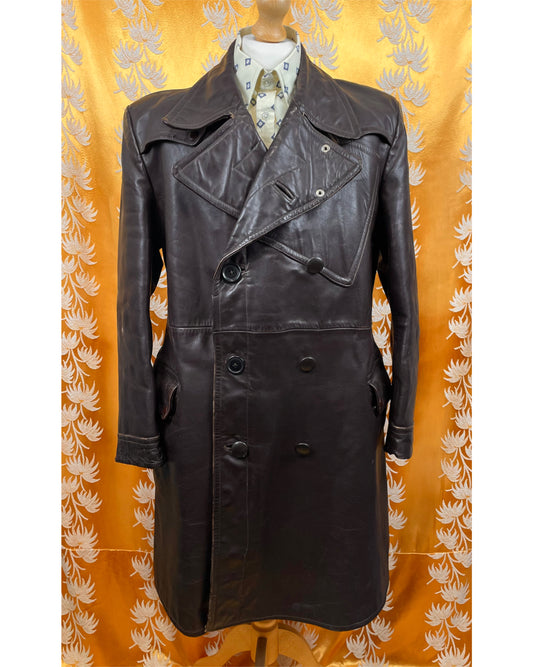 Vintage 1950’s/1960’s Dutch Motorcycle Leather Jacket by Gelmok