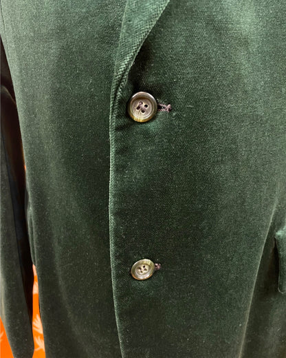 Vintage 1960’s 1970’s Bottle Green Velvet Blazer by Hepworths