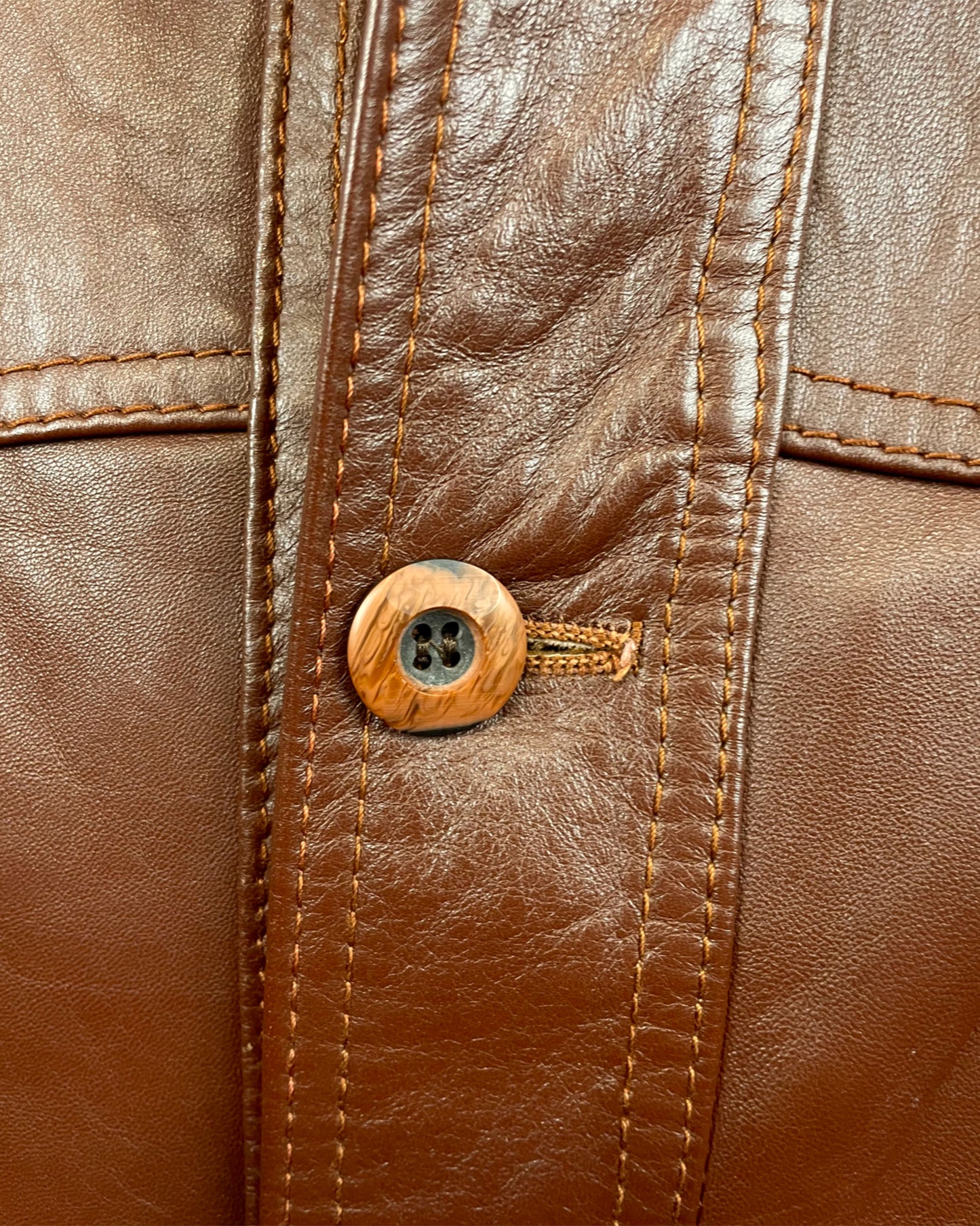 Vintage 1960’s 1970’s Dagger Collar Leather Jacket