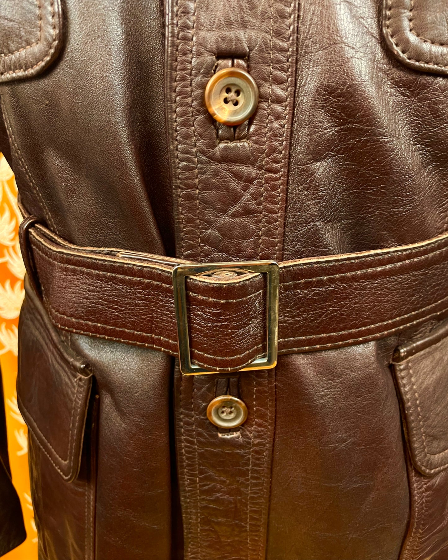 Vintage 1960’s 1970’s Oxblood Beagle Collar Leather Jacket by Paul Blanche