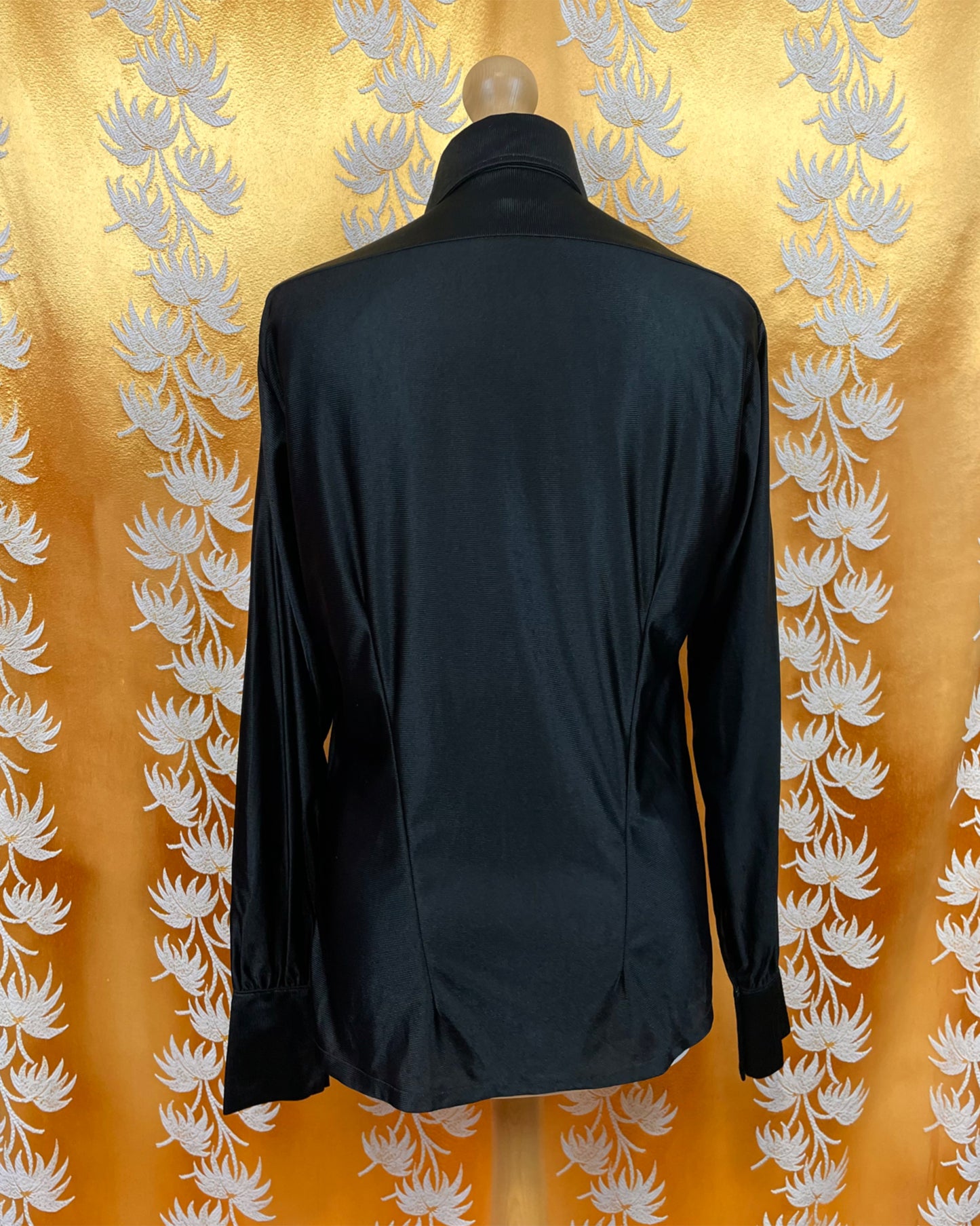 Vintage 1960’s 1970’s Black Beagle Collar Shirt Mod Psychedelic by Boar