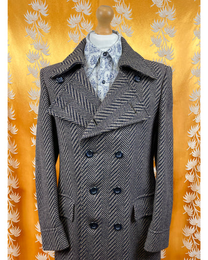 Vintage 1960’s 1970’s Deadstock Mens Wool Trench Coat by Maier