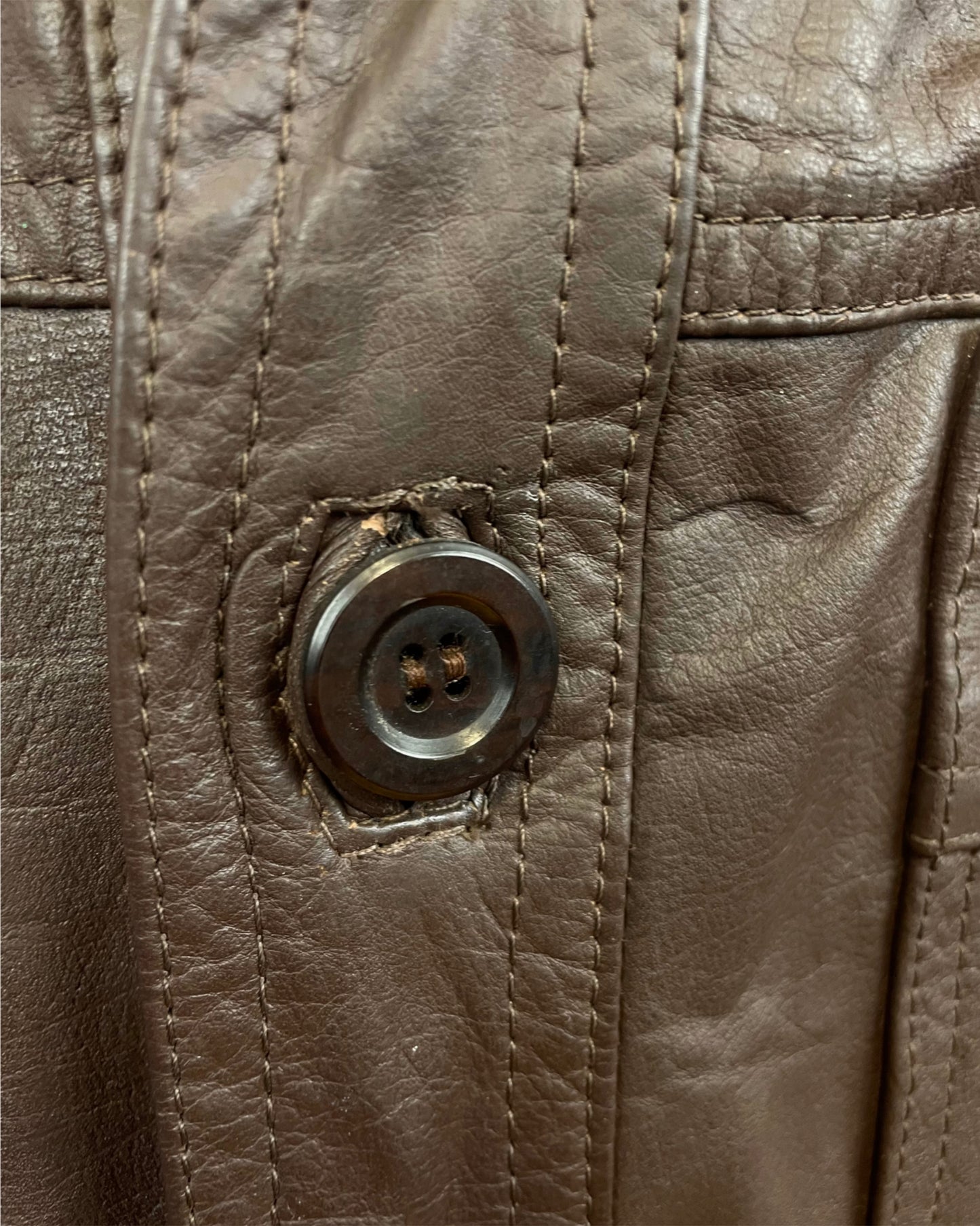Vintage 1960’s 1970’s Dagger Collar Grey Leather Jacket